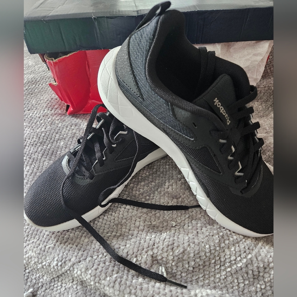 Reebok Women's Black and White Athletic Shoes